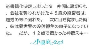 45세 사장, 전생에서 꽝 스킬 「터진 틈의 눈」을 무기로 몰락 영지를 재건한다